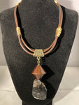 Natural Wood Necklace with Pendant